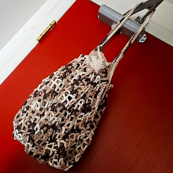 Crocheted French market bag - Picture 2 of 3